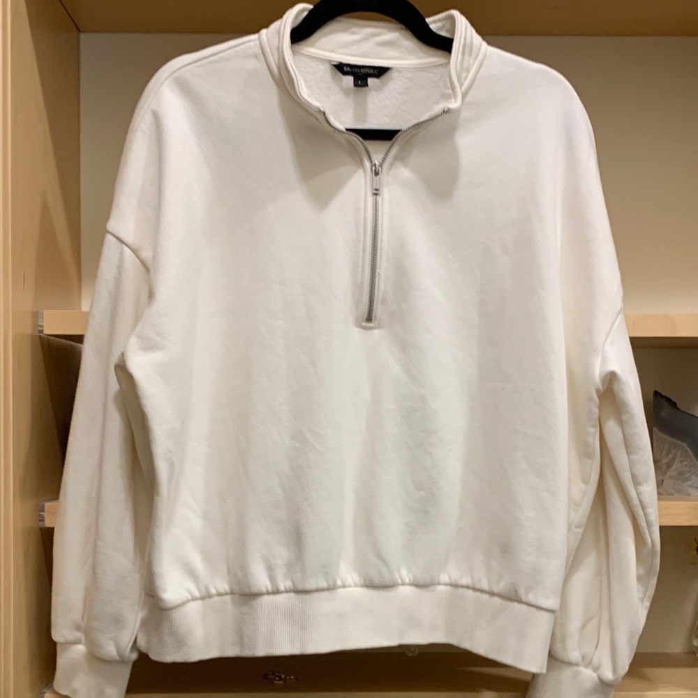 White Half-Zip Sweater